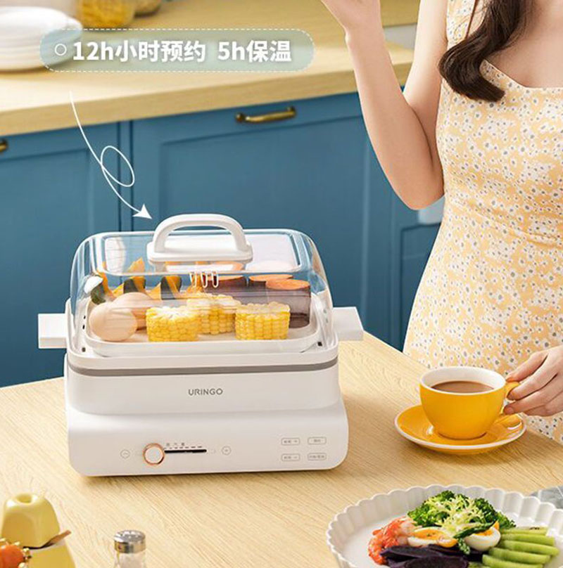 Nồi hấp điện 3 tầng Uringo HG-N02 - Hàng chính hãng