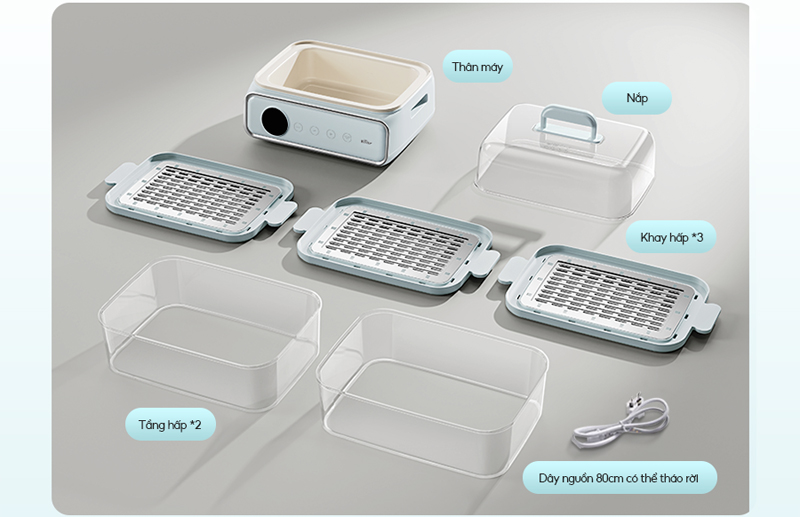 Nồi hấp điện đa năng Bear DZG-P20W7 - Hàng chính hãng