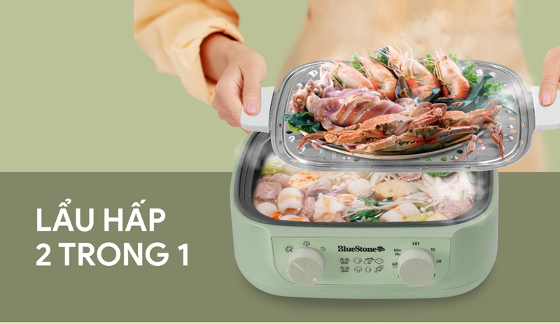 Vừa làm lẩu vừa hấp thực phẩm chỉ với 1 chiếc nồi, rất tiện lợi