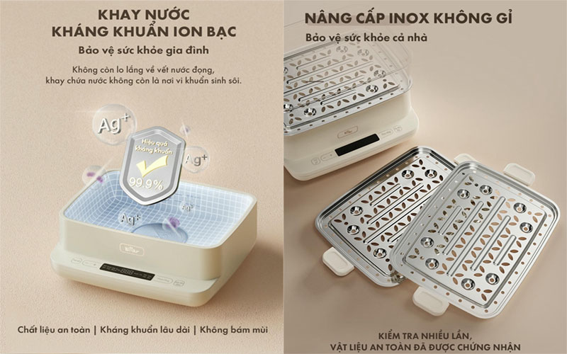 Nồi hấp điện đa năng Bear EFS-4H27E - Hàng chính hãng