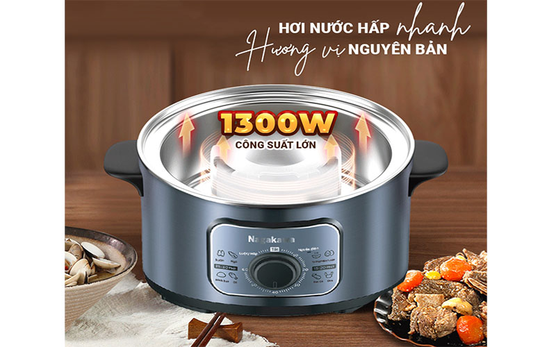 Công suất của Nồi hấp điện đa năng Nagakawa NAG3310