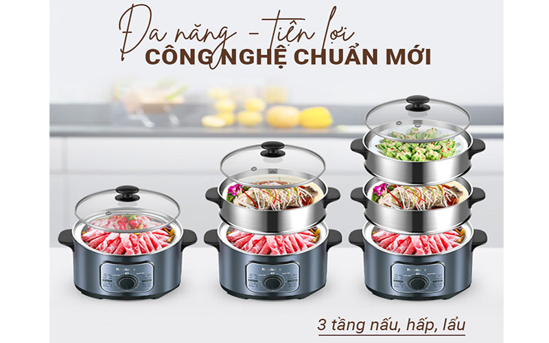 Công nghệ hấp cách thủy của Nồi hấp điện đa năng Nagakawa NAG3310