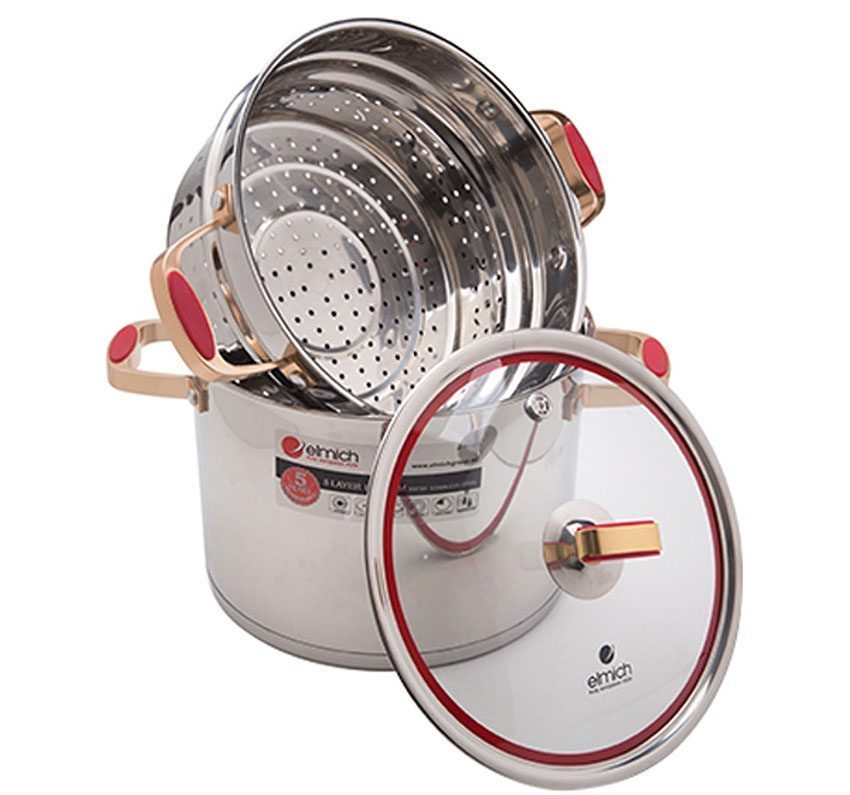 Chất liệu của nồi hấp inox Red Velvet Elmich EL0979