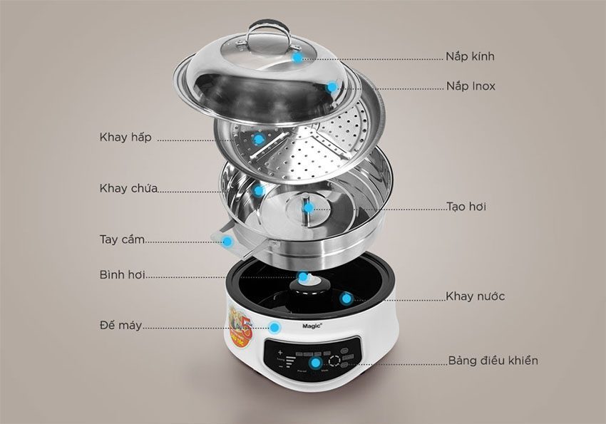 Nồi hấp thủy nhiệt Magic A-67 - Hàng chính hãng