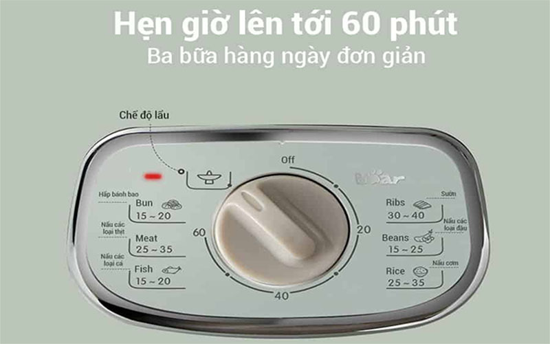Nồi hấp và nấu lẩu điện đa năng Bear DZG-D80G5