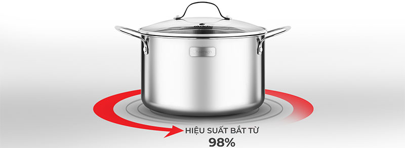 Nồi inox cao cấp 3 lớp đáy liền Elmich Trimax 2353733 - Hàng chính hãng