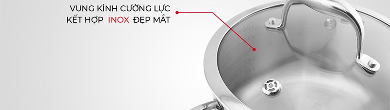 Nồi inox 3 lớp cao cấp đáy liền Elmich Trimax XS EL 3747 size 20cm - Hàng chính hãng