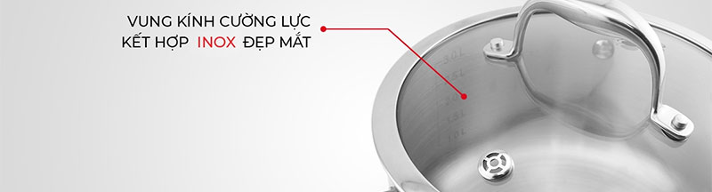 Nồi inox 3 lớp cao cấp đáy liền Elmich Trimax XS EL3748 size 24cm - Hàng chính hãng