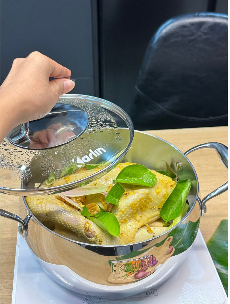 Nồi inox chống dính Karlin CR22 - Hàng chính hãng