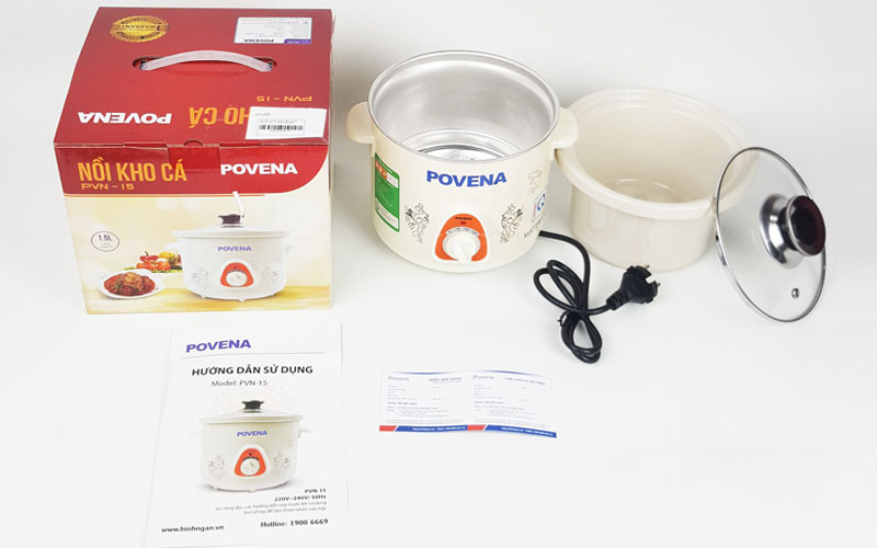Nồi kho cá điện Povena PVN-15 - Hàng chính hãng