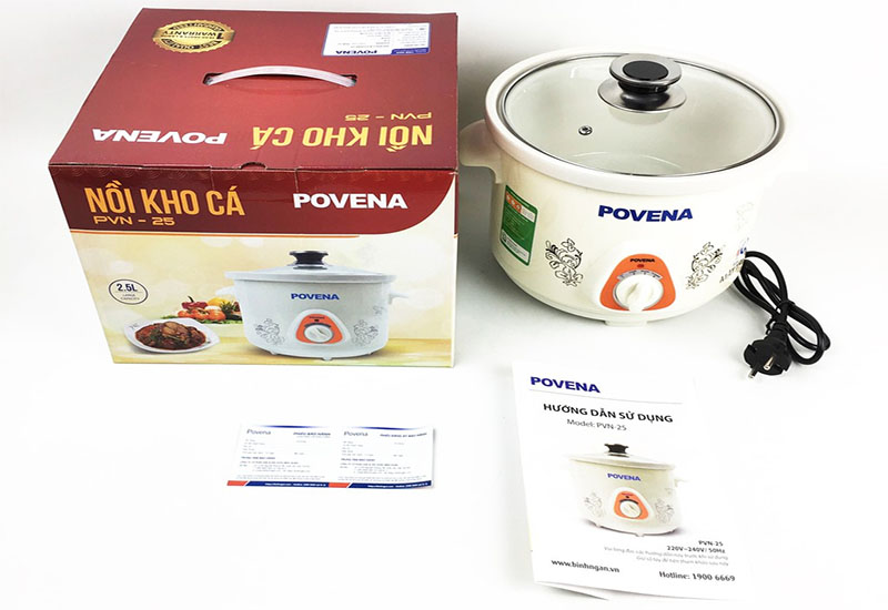 Nồi kho cá điện Povena PVN-25 - Hàng chính hãng