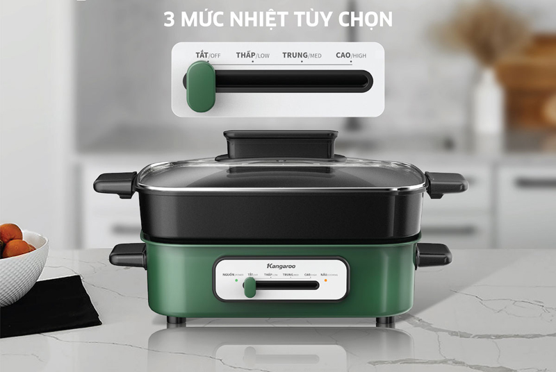 Điều khiển nút gạt 3 mức nhiệt