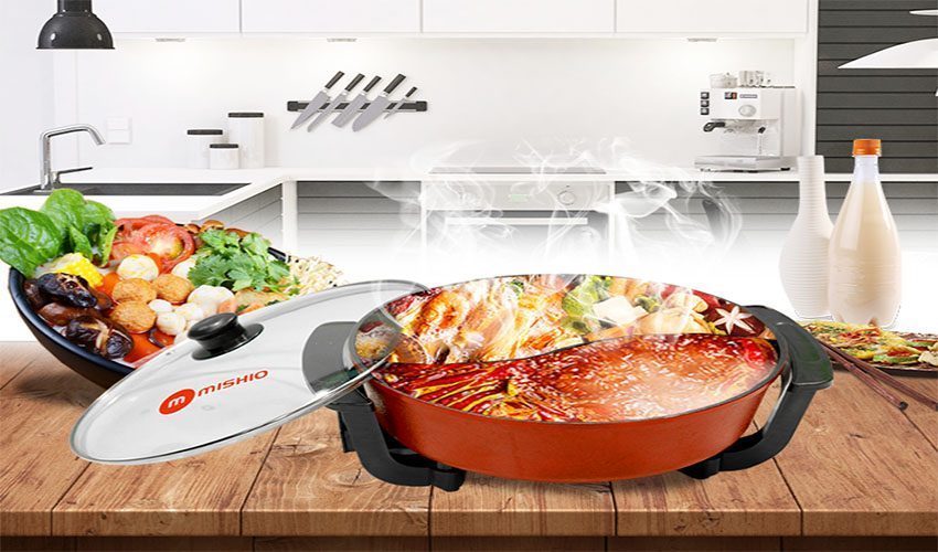 Nồi lẩu điện 2 ngăn Mishio MK-112 - Hàng chính hãng