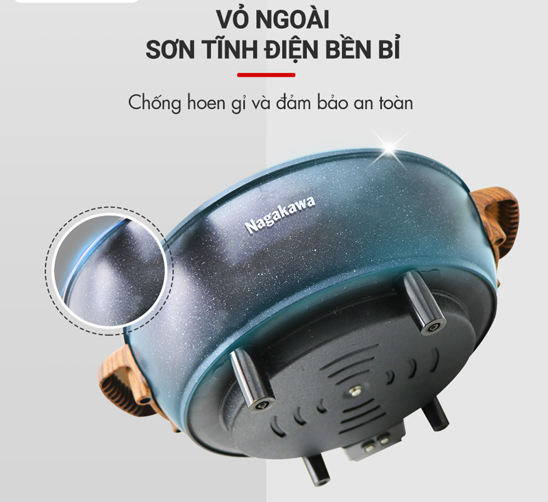 Nồi lẩu điện Nagakawa 6 lít NAG1906 - Hàng chính hãng