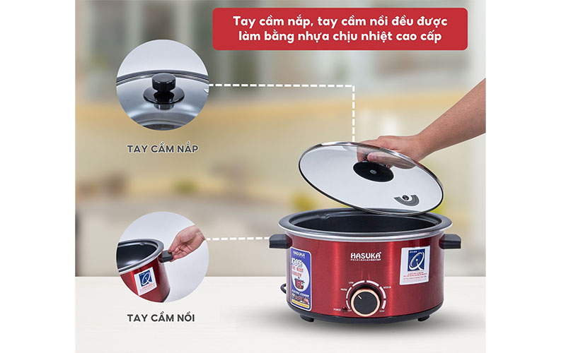 Nồi lẩu điện Hasuka HSK-352L - Hàng chính hãng
