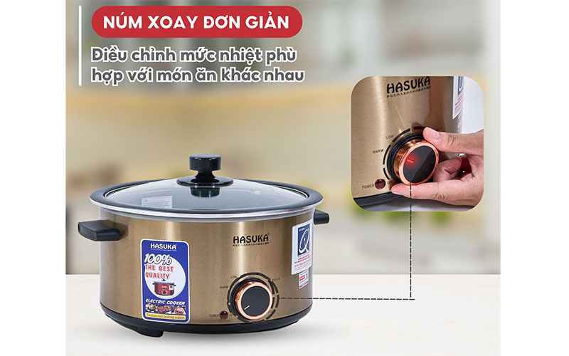 Nồi lẩu điện Hasuka HSK-352L - Hàng chính hãng