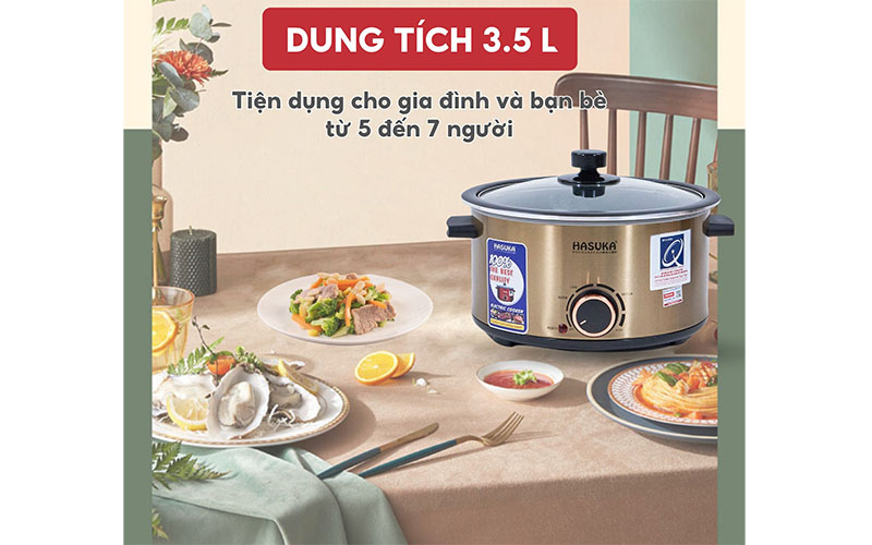 Nồi lẩu điện Hasuka HSK-352L - Hàng chính hãng