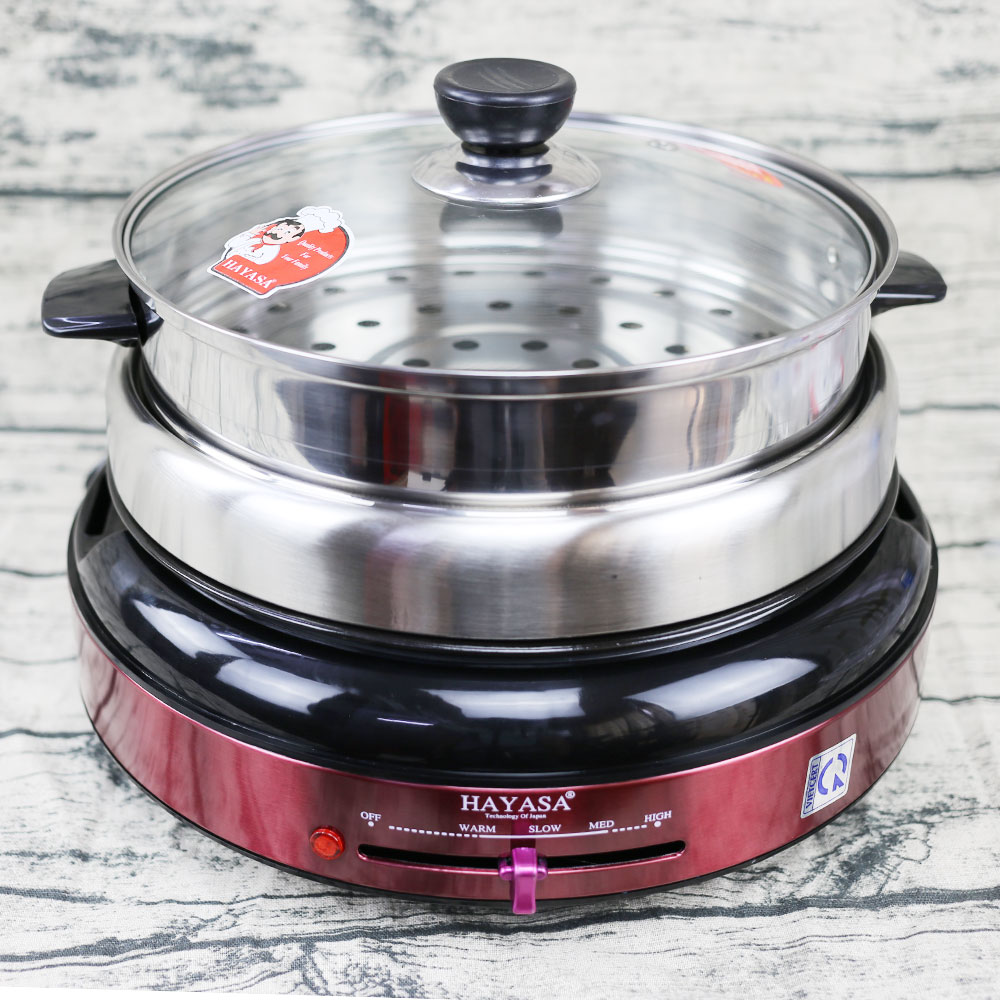 Nồi lẩu điện nướng đa năng 3 in 1 Hayasa HA-690