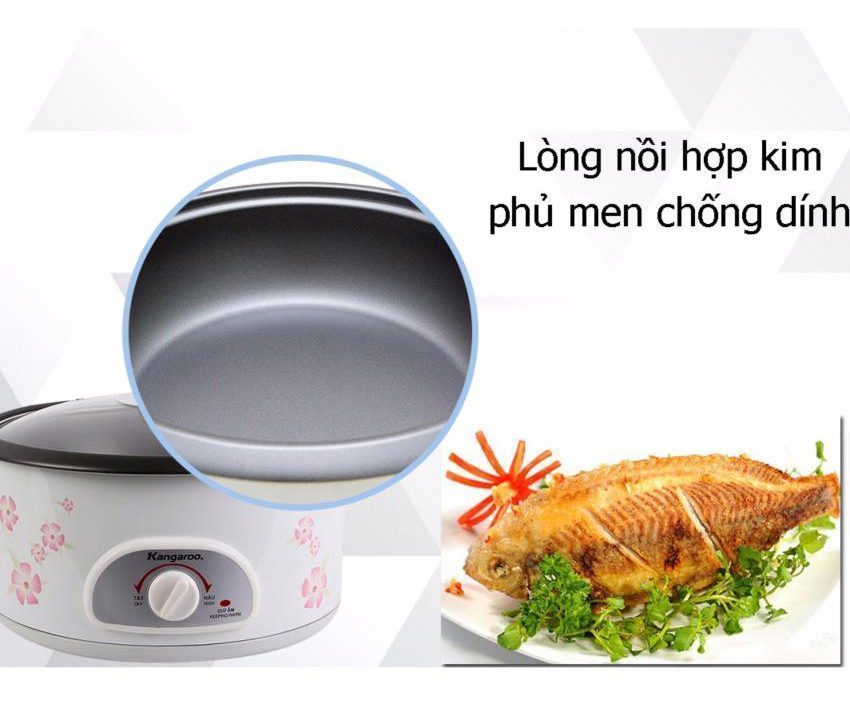 Lòng nồi của nồi lẩu điện Kangaroo KG 800