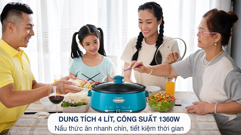 Dung tích của Nồi lẩu điện Ladomax HA-238