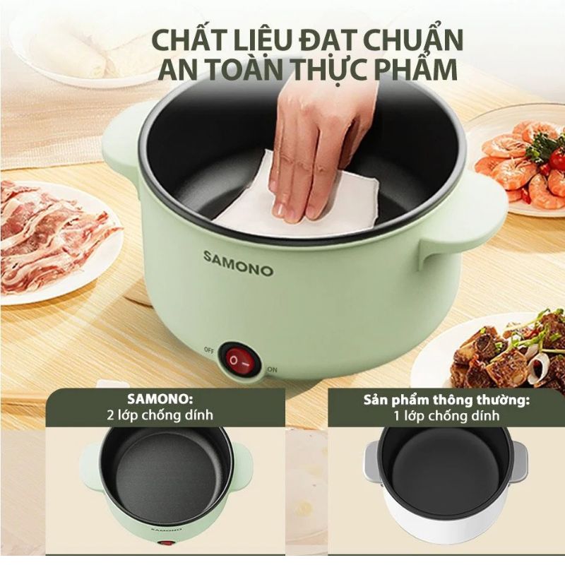 Nồi điện đa năng dung tích 1.5L Samono SW-DG01P - Hàng chính hãng