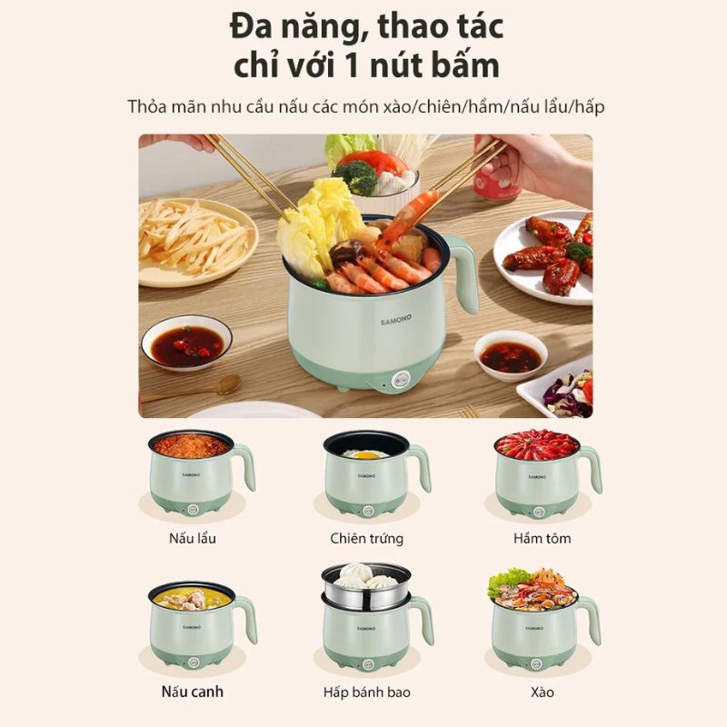 Nồi điện đa năng dung tích 1.5L Samono SW-DG01P - Hàng chính hãng