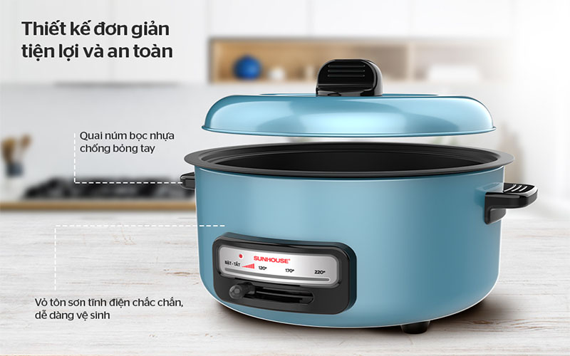 Nồi lẩu điện Sunhouse SHD4527 - Hàng chính hãng