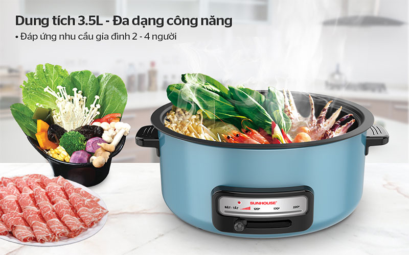 Nồi lẩu điện Sunhouse SHD4527 - Hàng chính hãng