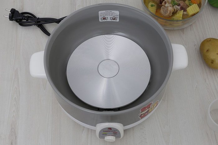 Nồi lẩu điện có xửng Happy Cook HCHP-350ST - Hàng chính hãng