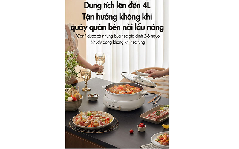 Nồi lẩu điện đa năng Bear DHG-C40T1 - Hàng chính hãng