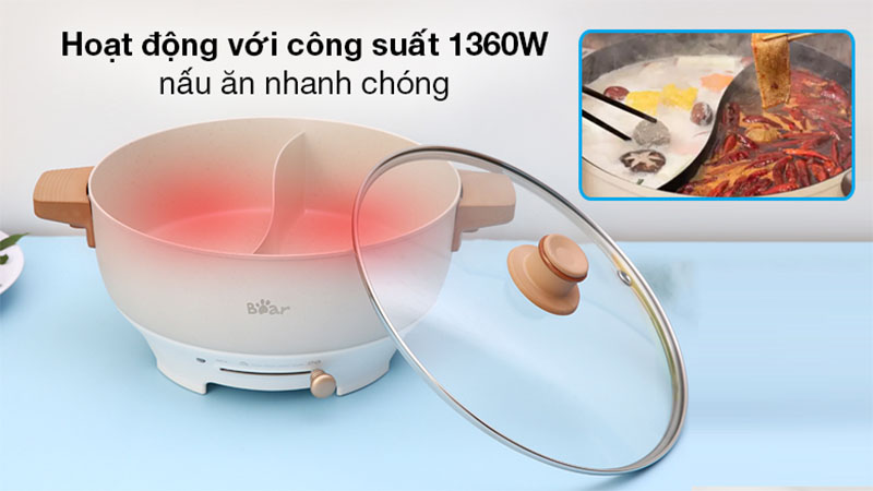 Nồi lẩu điện Bear DHG-C50K1 - Hàng chính hãng