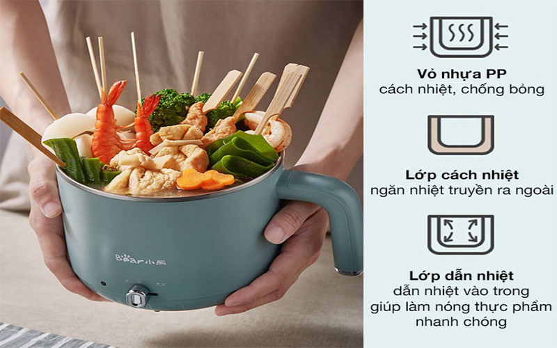 Chất liệu của Nồi lẩu điện đa năng Bear DRG-D12M5