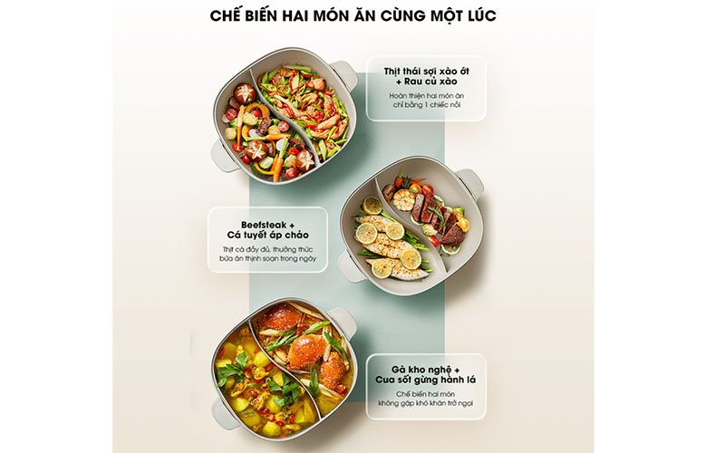 Nồi lẩu điện đa năng Bear SB-NL60U - Hàng chính hãng