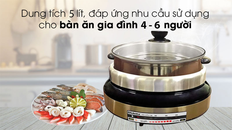 Nồi lẩu điện đa năng Disloma NQ-LD3N - Hàng chính hãng