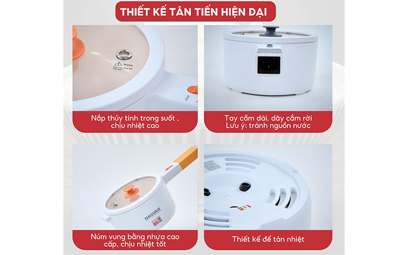 Nồi lẩu điện đa năng Hasuka HSK-555 - Hàng chính hãng