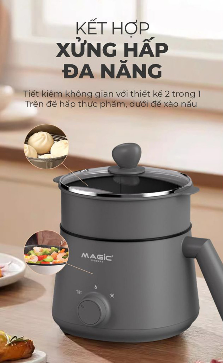 Nồi lẩu điện đa năng Magic A-041 - Hàng chính hãng