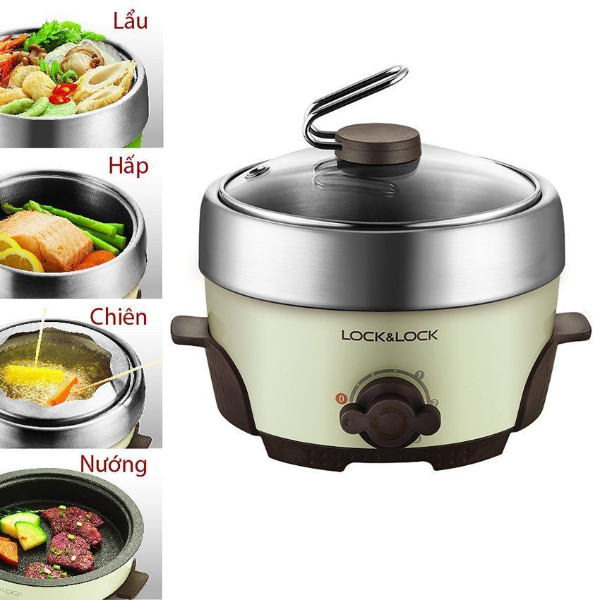 Chức năng của nồi lẩu điện đa năng mini Lock&Lock EJP111IVY