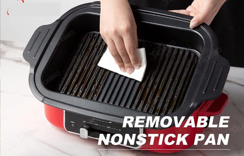 Lòng nồi và khay nướng được phủ chống dính PTFE chống dính cao cấp