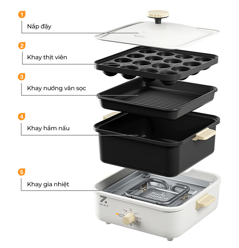 Nồi nấu đa năng Zolele MP301 - Hàng chính hãng