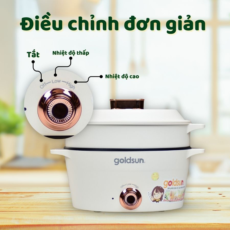 Nồi lẩu điện Goldsun GMC-3002 - Hàng chính hãng