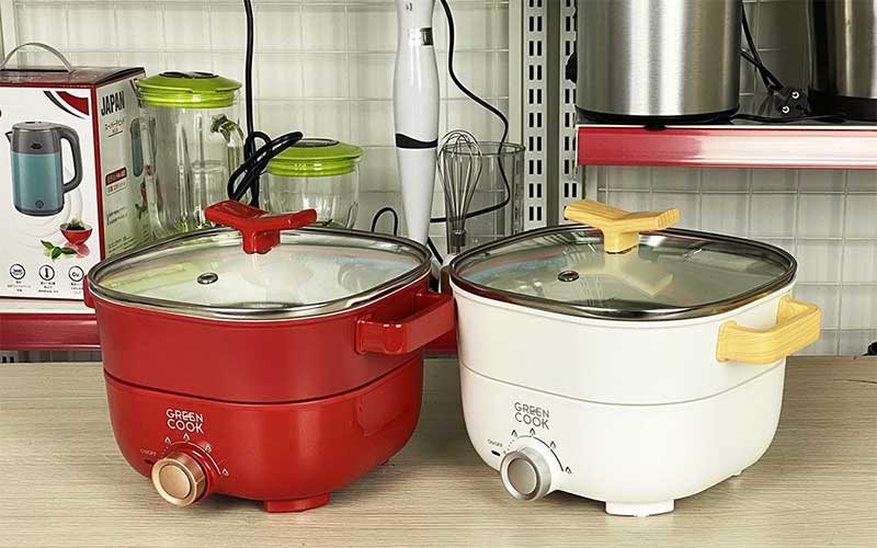 Nồi lẩu điện hấp GreenCook GCEH233 - Hàng chính hãng
