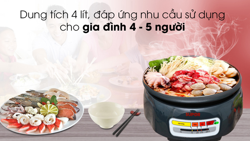 Nồi lẩu điện Supor HFK26EVN-130 - Hàng chính hãng