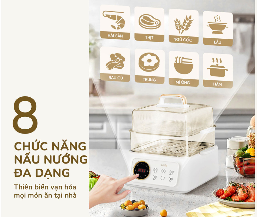 Nồi lẩu hấp đa năng Unie UE668 - Hàng chính hãng