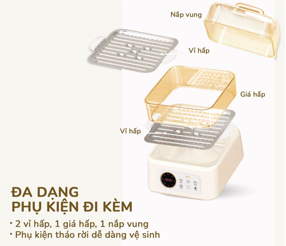 Nồi lẩu hấp đa năng Unie UE668 - Hàng chính hãng