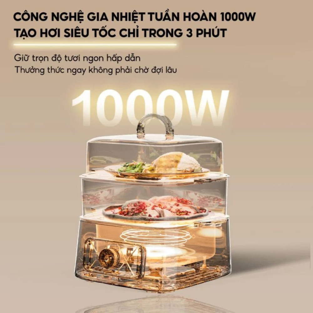 Nồi lẩu hấp đa năng Aqua ASMC-ES902(W) - Hàng chính hãng