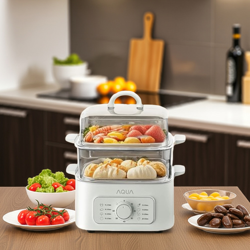 Nồi lẩu hấp đa năng Aqua ASMC-ES902(W) - Hàng chính hãng