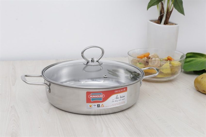 Nồi lẩu inox 1 đáy Sunhouse SHG-24DK - Hàng chính hãng