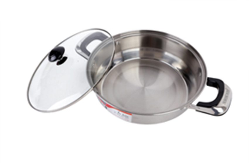 Nồi lẩu inox quai đệm vung kính Sunhouse SHG-26D - Hàng chính hãng