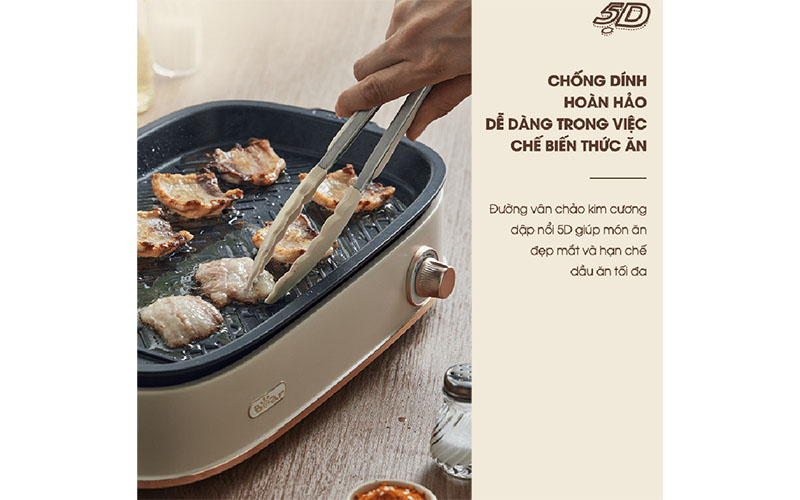 Nồi lẩu nướng đa năng Bear SB-NL45K - Hàng chính hãng