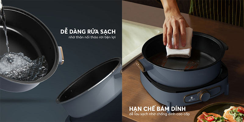 Nồi lẩu nướng điện đa năng Elmich MEP-3910 - Hàng chính hãng
